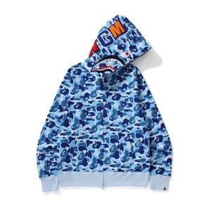Bape Blue Camo Hoodie Size Medium